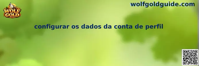 Configurar os dados da conta de perfil en Wolf Gold